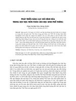 Phát triển năng lực mô hình hóa trong dạy học môn Toán cho học sinh phổ thông