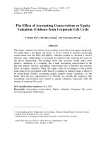 The effect of accounting conservatism on equity valuation: Evidence from corporate life cycle