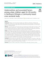 Undernutrition and associated factors among urban children aged 24–59 months in Northwest Ethiopia: A community based cross sectional study