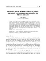 Một vài suy nghĩ từ việc khảo sát ngữ liệu dạy học tập đọc lớp 4, 5 trong sách giáo khoa tiếng Việt tiểu học hiện hành