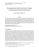 The expiration-day effect of derivatives’ trading: Evidence from the Taiwanese stock market