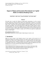 Impact of bank and economic determinants on capital buffer in  Pakistan banking sector