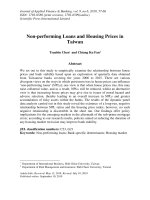 Non-performing loans and housing prices in Taiwan