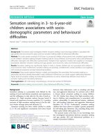 Sensation seeking in 3- to 6-year-old children: Associations with sociodemographic parameters and behavioural difficulties