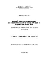 Phát triển năng lực tư duy khái quát hóa cho học sinh thông qua bài tập hóa học hữu cơ lớp 11 ở trường THPT 