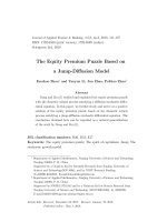 The equity premium puzzle based on a jump-diffusion model