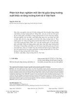 Phân tích thực nghiệm mối liên hệ giữa tăng trưởng xuất khẩu và tăng trưởng kinh tế ở Việt Nam