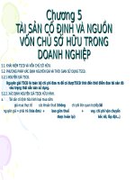 Bài thuyết trình: Chương 5TÀI SẢN CỐ ĐỊNH VÀ NGUỒN TÀI SẢN CỐ ĐỊNH VÀ NGUỒN VỐN CHỦ SỞ HỮU TRONG VỐN CHỦ SỞ HỮU TRONG DOANH NGHIỆPDOANH NGHIỆP