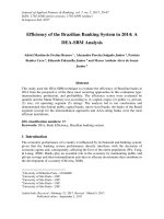 Efficiency of the Brazilian banking system in 2014: A DEA-SBM analysis