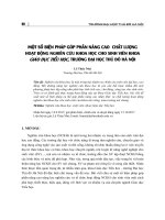 Một số biện pháp góp phần nâng cao chất lượng hoạt động nghiên cứu khoa học cho sinh viên khoa Giáo dục tiểu học, trường Đại học Thủ đô Hà Nội