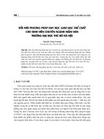 Đổi mới phương pháp dạy học Giáo dục thể chất cho sinh viên chuyên ngành mầm non trường Đại học Thủ đô Hà Nội