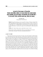 Vài nét về âm nhạc cổ truyền trong đời sống cộng cư và vai trò của nghệ nhân qua nghiên cứu âm nhạc cổ truyền của người Bố Y ở xã Quyết Tiến, huyện Quản Bạ, tỉnh Hà Giang