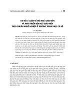 Cơ sở lý luận về đội ngũ giáo viên và phát triển đội ngũ giáo viên theo chuẩn nghề nghiệp ở trường trung học cơ sở