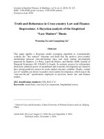 Truth and robustness in cross-country law and finance regressions: A bayesian analysis of the empirical “law matters” thesis