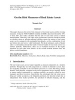 On the risk measures of real estate assets