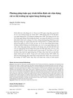 Phương pháp luận quy trình kiểm định sức chịu đựng rủi ro thị trường tại ngân hàng thương mại