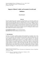 Impact of bank credits on economic growth and inflation