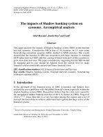 The impacts of Shadow banking system on economy. An empirical analysis