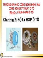 CHƯƠNG 2 BỘ LY HỢP Ô TÔ, Bộ môn: KHUNG GẦM Ô TÔ