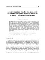 Đánh giá mức độ đáp ứng công việc của sinh viên tốt nghiệp ngành sư phạm trường Đại học Thủ đô Hà Nội qua ý kiến người sử dụng lao động