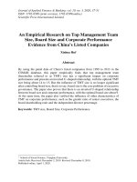 An empirical research on top management team size, board size and corporate performance evidence from China’s listed companies