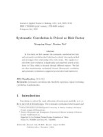Systematic correlation is priced as risk factor