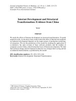 Internet development and structural transformation: Evidence from China