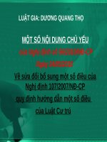 Bài giảng Một số nội dung chủ yếu của Nghị định số 56/2010/NĐ-CP ngày 24/05/2010  - Dương Quang Thọ