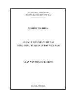 luận văn thạc sĩ quản lý vốn nhà nước tại tổng công ty quản lý bay việt nam 