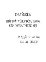 Bài giảng Chuyên đề 3: Pháp luật về hợp đồng trong kinh doanh, thương mại