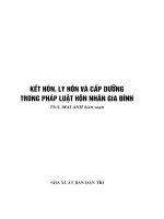 Ebook Kết hôn, ly hôn và cấp dưỡng trong pháp luật hôn nhân gia đình: Phần 1