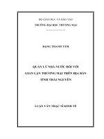 luận văn thạc sĩ quản lý nhà nước đối với gian lận thương mại trên địa bàn tỉnh thái nguyên 