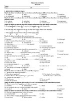 Đề LUYỆN THI vào 10