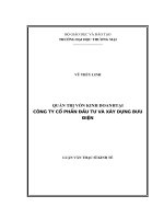 luận văn thạc sĩ quản trị vốn kinh doanh tại công ty cổ phần đầu tư và xây dựng bưu điện 