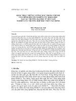 Khắc phục những vướng mắc trong chế độ tài chính đối với nghiên cứu khoa học tại các trường đại học ở Việt Nam (Nghiên cứu trường hợp Học viện Tài chính)
