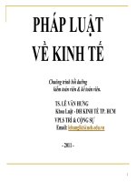 Bài giảng Pháp luật về kinh tế - TS. Lê Văn Hưng (ĐH Kinh tế)