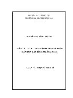 luận văn thạc sĩ quản lý thuế thu nhập doanh nghiệp trên địa bàn tỉnh quảng ninh 