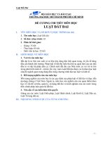 Đề cương chi tiết môn học: Luật đất đai