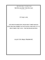 luận văn thạc sĩ giải pháp marketing nhằm phát triển khách hàng doanh nghiệp tại ngân hàng TMCP đầu tư và phát triển việt nam   chi nhánh tại hải dương 