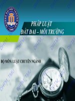 Bài giảng Pháp luật đất đai môi trường - ĐH Thương Mại