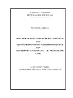 luận văn thạc sĩ chất lượng cho vay tiêu dùng tại ngân hàng thương mại trách nhiệm hữu hạn một thành viên đại dương – chi nhánh thăng long 