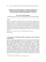History of establishment and development of technological research and development organizations under ministries in Vietnam