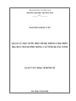 luận văn thạc sĩ quản lý nhà nước đối với hệ thống chợ trên địa bàn thành phố móng cái, tỉnh quảng ninh 
