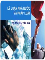 Bài giảng Lý luận nhà nước và pháp luật - ĐH Thương Mại