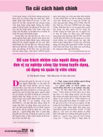 Đề cao trách nhiệm của người đứng đầu đơn vị sự nghiệp công lập trong tuyển dụng, sử dụng và quản lý viên chức