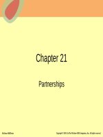 Lecture Dynamic business law, the essentials (2/e) - Chapter 21: Partnerships