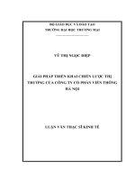 luận văn thạc sĩ giải pháp triển khai chiến lược thị trường của công ty cổ phần viễn thông hà nội 