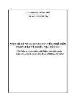 Ebook Một số kỹ năng tuyên truyền, phổ biến pháp luật về khiếu nại, tố cáo