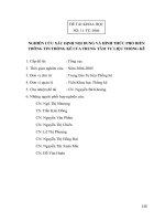 Đề tài khoa học: Nghiên cứu xác định nội dung và hình thức phổ biến thông tin thống kê của Trung tâm Tư liệu Thống kê