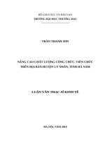 luận văn thạc sĩ nâng cao chất lượng công chức, viên chức trên địa bàn huyện lý nhân 